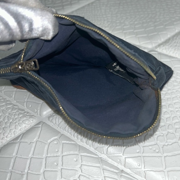 Hermes Navy Small Fabric Cosmetic Pouch Bag - Picture 11 of 12